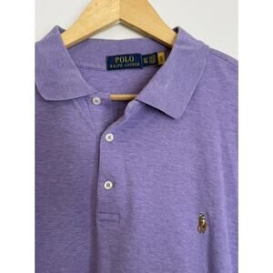 Polo Ralph Lauren Knit Polo Shirt XLT Tall Lavender Purple Preppy Pony EUC